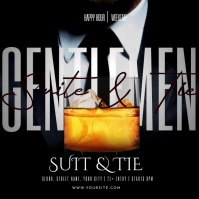 Black Professional Gentleman Party Instagram template