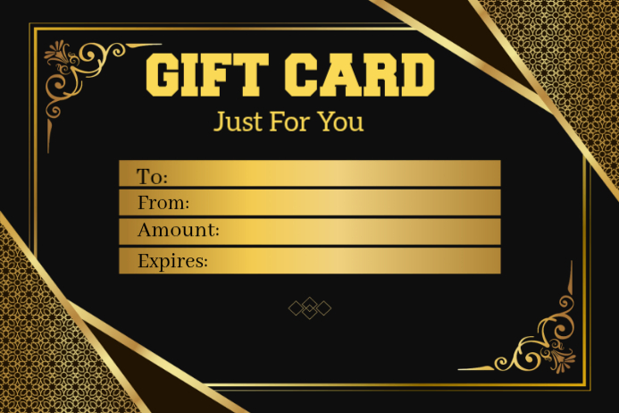 Black Gift Card Labels Template | PosterMyWall