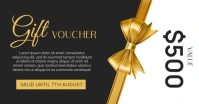 Black Professional Gift Voucher Facebook Shared Image template