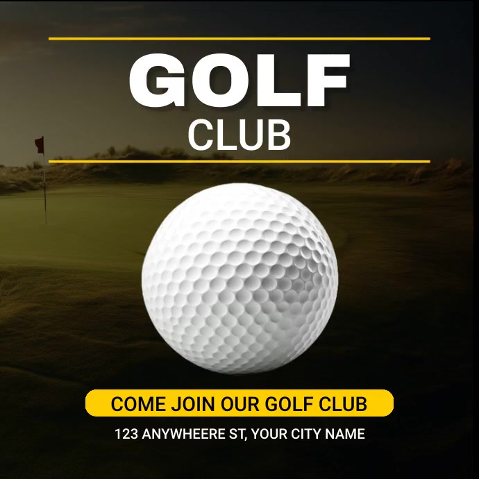Copy of Black Professional Golf Club Instagram Post | PosterMyWall