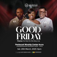 Black Professional Good Friday Church Event Instagram Post Instagram-opslag template