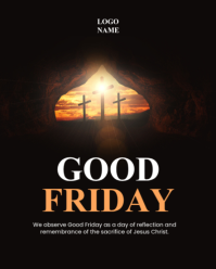 Black Professional Good Friday Instagram Portrait template