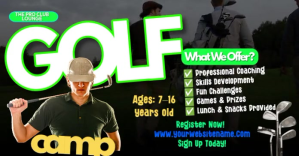 Black Professional Gpolf Cam Facebook Shared Image template