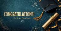Black Professional Graduation Celebration Facebook Shared Image Video template