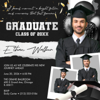 Black Professional Graduation Celebration Instagram Post template