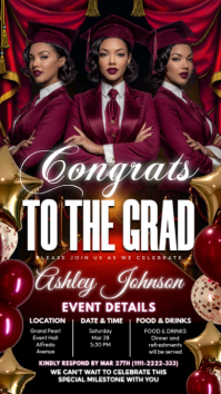 Black Professional Graduation Celebration Instagram Story template