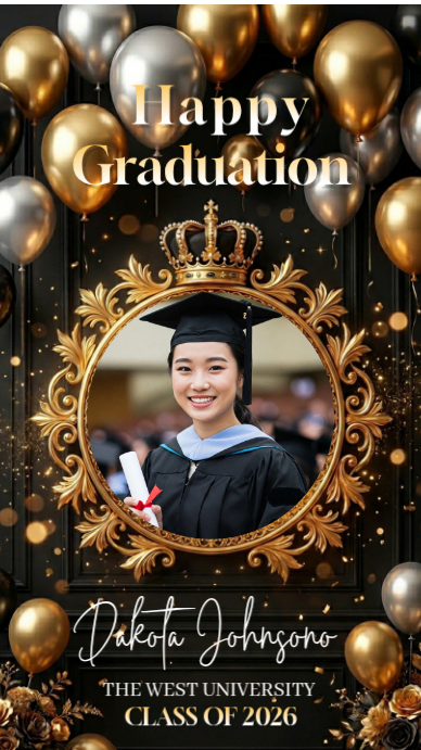 Black Professional Graduation Celebration Instagram Story Template ...