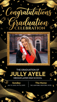 Black Professional Graduation Celebration Instagram Story template