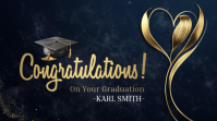 Black Professional Graduation Celebration Presentation template
