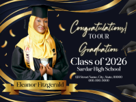 Black Professional Graduation Celebration Yard Sign template