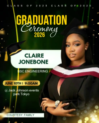 Black Professional Graduation Ceremony Instagram Portrait Video template