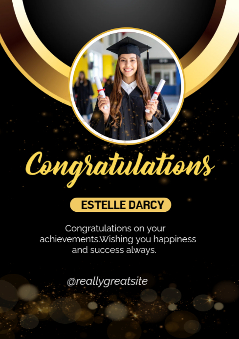 Graduation Congratulations A4 Template | PosterMyWall