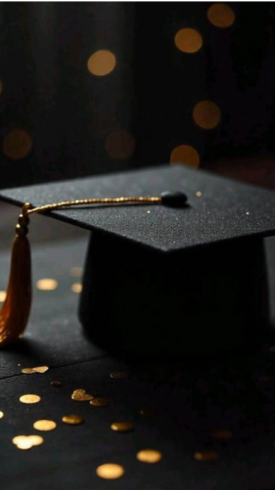 Black Professional Graduation Digital Display. Premium Graduation Cap ...