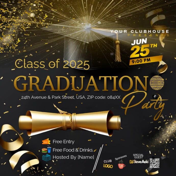 Copy of Black Professional Graduation Night Party Ig Post – Class Of ...