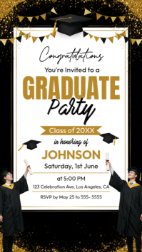 Black Professional Graduation Party Instagram Story Instagram-verhaal template