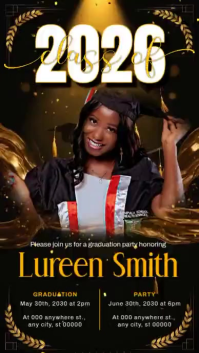 Black Professional Graduation Party Instagram Story Video template