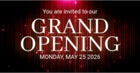 Black Professional Grand Opening Event Facebook Shared Image Video template