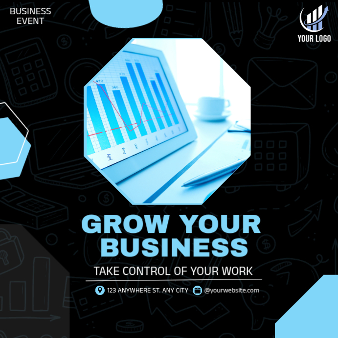 Copy of Black Professional Grow Your Business Instagram Post | PosterMyWall