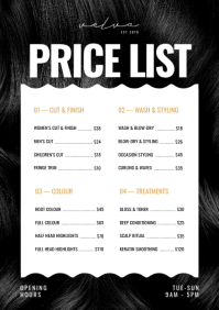 Черный Hair Salon A4 Template - Page 2