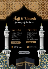 Black Professional Hajj And Umrah  A3 template