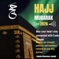 Black Professional Hajj Mubarak Logo template