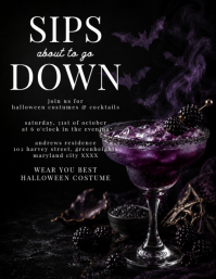 Sort Halloween Costume Party Flyer Template
