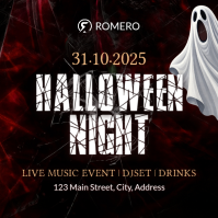 Zwart Halloween Event Publicación de Instagram Template
