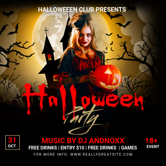 Copy of Black Professional Halloween Party Instagram Post | PosterMyWall