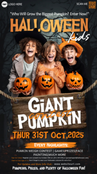 Black Halloween Pumpkin Contest Historia de Instagram Template
