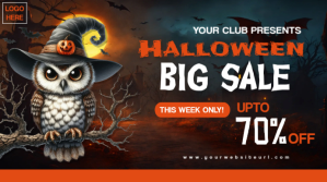 Black Black Professional Halloween Sale Youtube Thu ตัวอย่างภาพบน YouTube Template