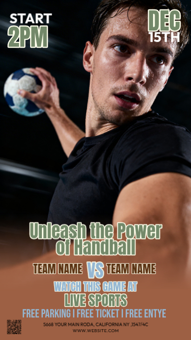 Copy of Black Professional Handball Match Promotion Instagram Story ...