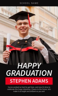 Black Professional Happy Graduation Us Legal template