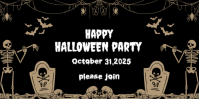 Black Professional Happy Halloween Day 31 October 2025 Eventbrite Banner template