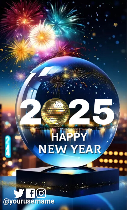 Black Professional Happy New Year 2025 Design Us Legal template