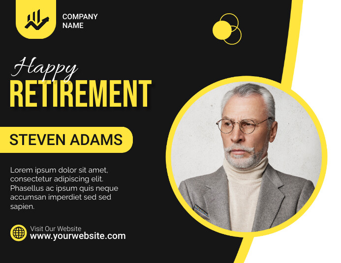 Black Professional Happy Retirement Flyer (us Template | PosterMyWall