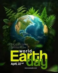 Black Professional Happy World Earth Day  Instagram Portrait template