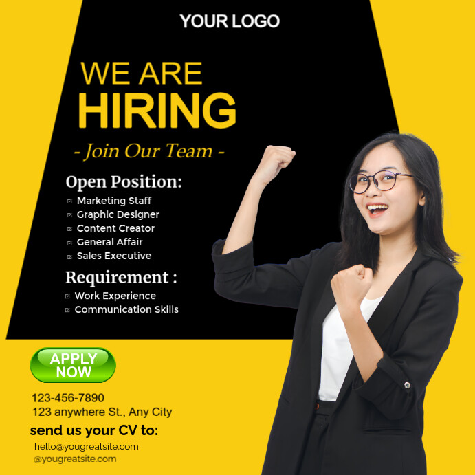 Copy of Black Professional Hiring Instagram Post | PosterMyWall