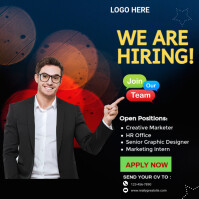 Black Professional Hiring Square (1:1) template