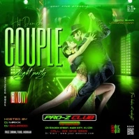 Black Professional Hit Dance Couple Night Party Instagram Post template
