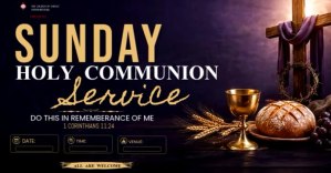 Sort Holy Communion Service Facebook Event Cover Template