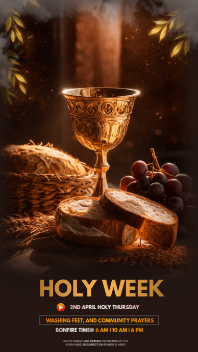 Black Professional Holy Week Celebration Instagram Story Template ...