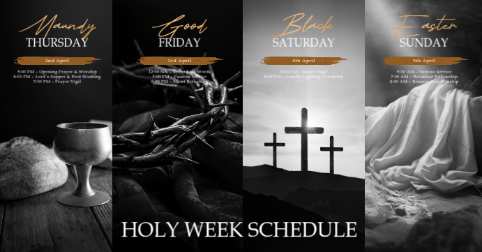 Copy of Black Professional Holy Week Schedule Facebook Event Cover ...