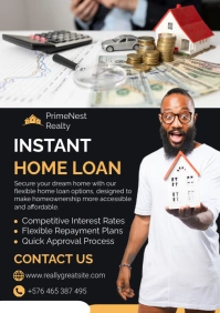 Black Professional Home Loan A2 template