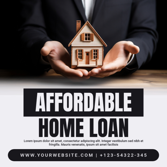 Black Professional Home Loan Instagram Post Template | PosterMyWall