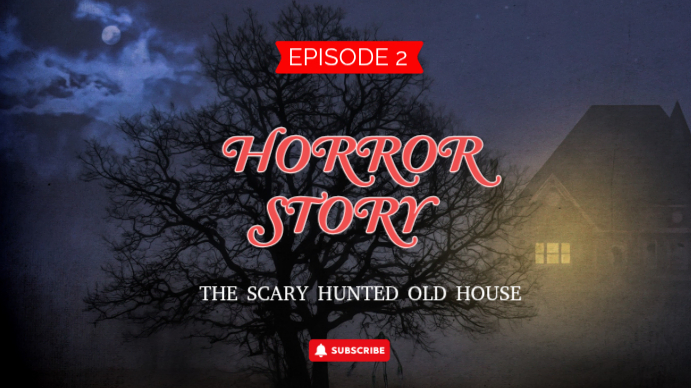 Black Professional Horror Youtube Thumbnail Template | PosterMyWall