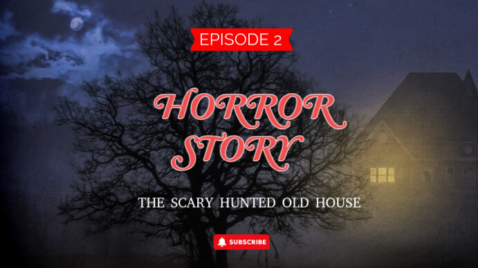 Black Professional Horror  Youtube Thumbnail template