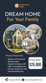 Black Professional House For Sale Template Instagram Story