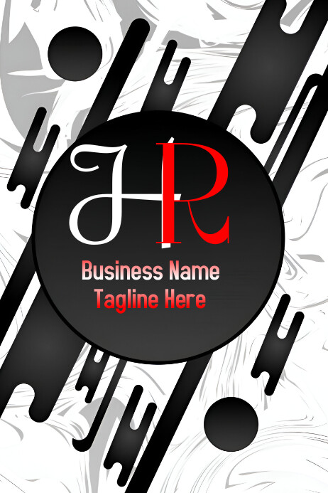 Copy of Black Professional Hr Logo Poster | PosterMyWall
