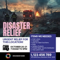 Black Professional Hurricane Instagram Post template