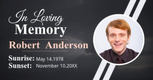 Black Professional In Loving Memory – Elegant Memorial Tribute Video Template Facebook Shared Image